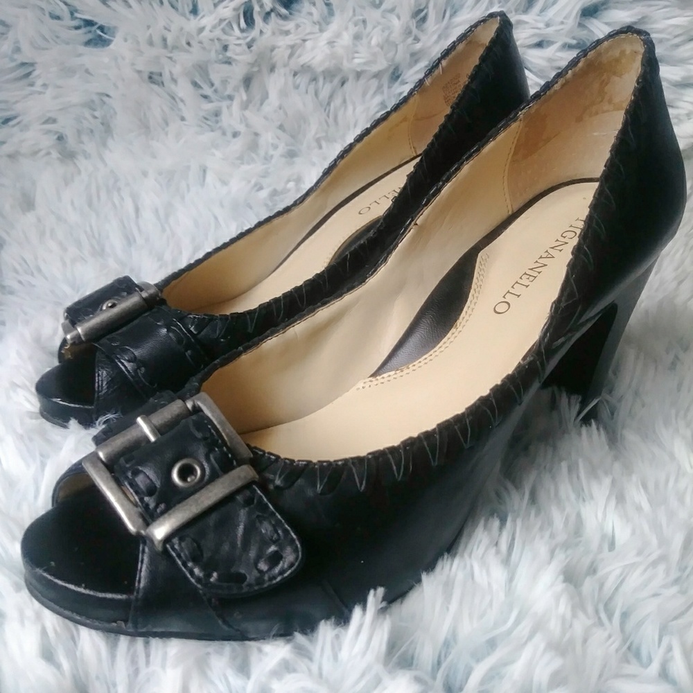 Tignanello Black Peep Toe *OBO*